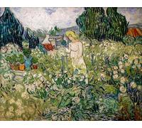 XcBAIHOUD Famous Pictures Printed Wall Art Graffiti Miss Gachet in Her Garden in Auvers-sur-oise by Vincent Van Gogh Posters and Prints for Home Decor 60x90cm