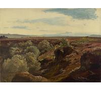 XcBAIHOUD Famous Pictures Printed Wall Art Graffiti on the River Amper Near Oberhausen by Christian Ernst Bernhard Morgenstern Posters and Prints for Room Decor 60x90cm