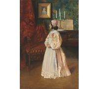 XcBAIHOUD Famous Pictures Printed Wall Art Graffiti Portrait of My Daughter Alice by William Merritt Posters and Prints for Home Decor 60x90cm
