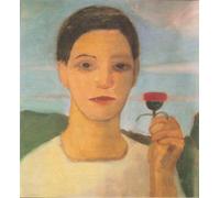 XcBAIHOUD Famous Pictures Printed Wall Art Graffiti Portrait of the Nurse Herma with Artichoke Flower in the Raised Hand by Paula Modersohn Becker Posters and Prints for Room Decor 60x90cm