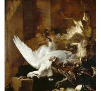 XcBAIHOUD Famous Pictures Printed Wall Art Graffiti Still Life with a Dead Swan by Jan Baptist Weenix Posters and Prints for Home Decor 60x90cm