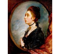 XcBAIHOUD Famous Pictures Printed Wall Art Graffiti the Artist’s Daughter Margaret by Thomas Gainsborough Posters and Prints for Home Decor 60x90cm