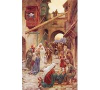 XcBAIHOUD Famous Pictures Printed Wall Art Graffiti the People of Capernaum Bringing Jesus Many to Heal by William Brassey Hole Posters and Prints for Home Decor 60x90cm