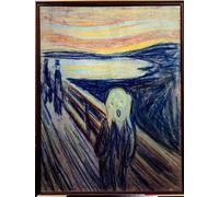 XcBAIHOUD Famous Pictures Printed Wall Art Graffiti the Scream Painting by Edvard Munch Posters and Prints for Room Decor 60x90cm