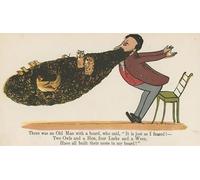 XcBAIHOUD Famous Pictures Printed Wall Art Graffiti There Was an Old Man with a Beard Who Said It Is Just As I Feared by Edward Leaars Posters and Prints for Room Decor 60x90cm