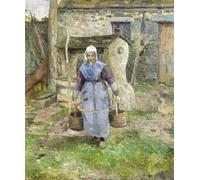 XcBAIHOUD Famous Pictures Printed Wall Art Graffiti View From My Window Flooding Evening Eragny by Camille Jacob Pissarro Posters and Prints for Room Decor 60x90cm