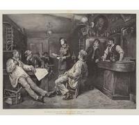 XcBAIHOUD Vintage Art Print Poster Canvas Prints an English Lady Preacher of the Salvation Army in a Swiss Tavern by Gustaf Olaf Cederstrom Picture Mural for Office Decor 60x90cm