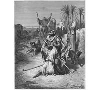 XcBAIHOUD Vintage Art Print Poster Canvas Prints Bible the Prodigal Son in the Arms of His Father by Gustave Dore Picture Mural for Office Decor 60x90cm