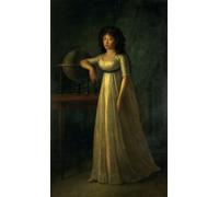 XcBAIHOUD Vintage Art Print Poster Canvas Prints Donna Joaquina Tellez-giron Daughter of the and Duchess of Osuna by Augustin Esteve Picture Mural for Office Decor 60x90cm