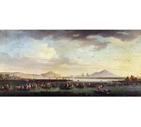 XcBAIHOUD Vintage Art Print Poster Canvas Prints King of Sapin and of the Kingdom of Two Sicilies Duck Hunting At the Patria Lake in by Claude Vernet Picture Mural for Office Decor 60x90cm