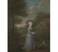 XcBAIHOUD Vintage Art Print Poster Canvas Prints Miss Wood by William Hogarth Picture Mural for Office Decor 60x90cm