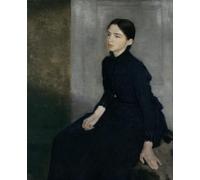 XcBAIHOUD Vintage Art Print Poster Canvas Prints Portrait of a Young Woman the Artist Sister Anna Hammershøi by Vilhelm Hammershoi Picture Mural for Office Decor 60x90cm