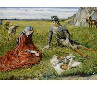 XcBAIHOUD Vintage Art Print Poster Canvas Prints Ruth and Boaz by Walter Crane Picture Mural for Office Decor 60x90cm