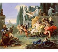 XcBAIHOUD Vintage Art Print Poster Canvas Prints the Empire of Flora by Battista Tiepolo Picture Mural for Office Decor 60x90cm