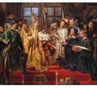 XcBAIHOUD Vintage Art Print Poster Canvas Prints the Founding of the Lubran Academy in Poznan by Jan Matejko Picture Mural for Office Decor 60x90cm