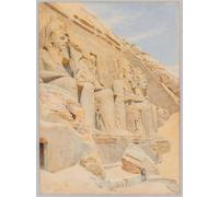 XcBAIHOUD Vintage Art Print Poster Canvas Prints the Great Temple of Abu Simbel by Walter Frederick Roofe Tyndale Picture Mural for Office Decor 60x90cm