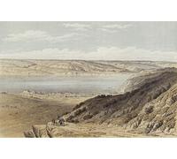 XcBAIHOUD Vintage Art Print Poster Canvas Prints the Sea of Tiberias Looking Towards Bashan by David Roberts Picture Mural for Office Decor 60x90cm