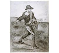 XcBAIHOUD Vintage Art Print Poster Canvas Prints the Sower Picture Mural for Office Decor 60x90cm