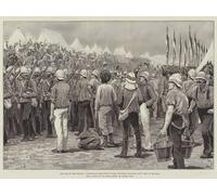 XcBAIHOUD Vintage Art Print Poster Canvas Prints the War in the Soudan Australian Infantry Marching Into Camp At Souakim by Sidney Paget Picture Mural for Office Decor 60x90cm