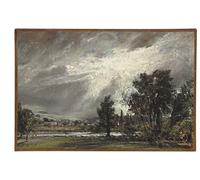XcBAIHOUD Vintage Famous Art Minimalist Prints a View of Salisbury by John Constable Art Canvas Murals for Office Decor 60x90cm