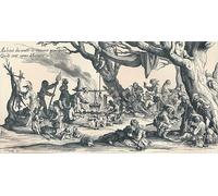 XcBAIHOUD Vintage Famous Art Minimalist Prints an Encampment of the First Gipsies in Central Europe by Jacques Callot Art Canvas Murals for Office Decor 60x90cm