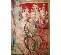 XcBAIHOUD Vintage Famous Art Minimalist Prints Detail of Christ Enthroned with the Apocalyptic Beasts by Nicolas Bataille Art Canvas Murals for Office Decor 60x90cm
