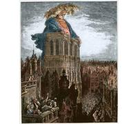 XcBAIHOUD Vintage Famous Art Minimalist Prints Gargantua on the Towers of Notre-dame At Paris Gargantua Resting by Gustave Dore Art Canvas Murals for Office Decor 60x90cm