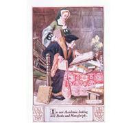 XcBAIHOUD Vintage Famous Art Minimalist Prints in Our Academia Looking Over Books and Manuscripts by Charles Edmund Brock Art Canvas Murals for Office Decor 60x90cm