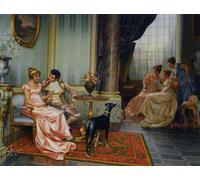 XcBAIHOUD Vintage Famous Art Minimalist Prints Interior with Elegant Figures by Vittorio Reggianini Art Canvas Murals for Office Decor 60x90cm