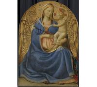 XcBAIHOUD Vintage Famous Art Minimalist Prints Lady of Humility by Fra Angelico Art Canvas Murals for Office Decor 60x90cm