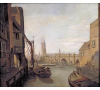 XcBAIHOUD Vintage Famous Art Minimalist Prints London Bridge From Pepper Alley Stairs' by William Marlow Art Canvas Murals for Office Decor 60x90cm