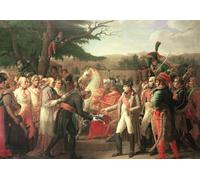 XcBAIHOUD Vintage Famous Art Minimalist Prints Napoleon Bonaparte Receiving the Keys of Vienna At by Anne Louis Girodet De Roucy Trioson Art Canvas Murals for Office Decor 60x90cm
