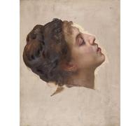 XcBAIHOUD Vintage Famous Art Minimalist Prints Portrait De Femme La Tête Renversée by William Adolphe Bouguereau Art Canvas Murals for Office Decor 60x90cm