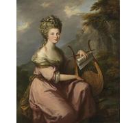 XcBAIHOUD Vintage Famous Art Minimalist Prints Portrait of Sarah Harrop Mrs As a Musen by Angelica Kauffmann Art Canvas Murals for Office Decor 60x90cm