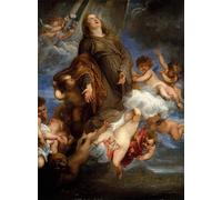 XcBAIHOUD Vintage Famous Art Minimalist Prints Saint Interceding for the Plague Stricken of Palermo by Van Dyck Art Canvas Murals for Office Decor 60x90cm