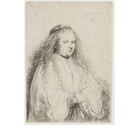 XcBAIHOUD Vintage Famous Art Minimalist Prints St catherine 'the little jewish bride' by Rembrandt van Rijn Art Canvas Murals for Office Decor 60x90cm