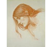 XcBAIHOUD Vintage Famous Art Minimalist Prints Study for the Lady Clare by John William Waterhouse Art Canvas Murals for Office Decor 60x90cm