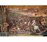 XcBAIHOUD Vintage Famous Art Minimalist Prints the Battle of Milvian Bridge in by Giulio Romano Art Canvas Murals for Office Decor 60x90cm