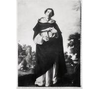 XcBAIHOUD Vintage Famous Art Minimalist Prints the Blessed Henry Suso by Francisco De Zurbaran Art Canvas Murals for Office Decor 60x90cm