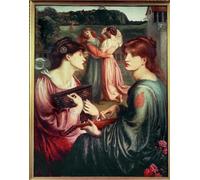 XcBAIHOUD Vintage Famous Art Minimalist Prints the Bower Meadow by Dante Gabriel Charles Rossetti Art Canvas Murals for Office Decor 60x90cm