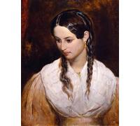 XcBAIHOUD Vintage Famous Art Minimalist Prints the Inkeeper's Daughter by Charles West Cope Art Canvas Murals for Office Decor 60x90cm