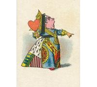 XcBAIHOUD Vintage Famous Art Minimalist Prints the Queen of Hearts by Tenniel Art Canvas Murals for Office Decor 60x90cm
