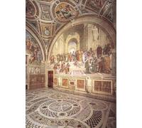 XcBAIHOUD Vintage Famous Art Minimalist Prints View of the Stanza Della Segnatura by Raphael Art Canvas Murals for Office Decor 60x90cm