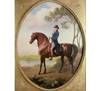 XcBAIHOUD Vintage Famous Art Minimalist Prints Warren Hastings on His Arabian Horse by George Stubbs Art Canvas Murals for Office Decor 60x90cm