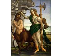XcBAIHOUD Vintage Modern Artwork Classic Canvas Painting Athena and the centaur by Sandro Botticelli Printed Paintings for Office Decor 60x90cm