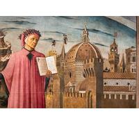 XcBAIHOUD Vintage Modern Artwork Classic Canvas Painting Dante Alighieri's Divine Comedy Detail by Domenico Di o Printed Paintings for Office Decor 60x90cm