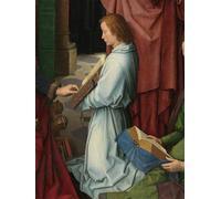 XcBAIHOUD Vintage Modern Artwork Classic Canvas Painting Detail of the Central of the of Saint the Baptist by Hans Memling Printed Paintings for Office Decor 60x90cm