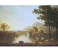 XcBAIHOUD Vintage Modern Artwork Classic Canvas Painting Extensive Coastal Landscape At Evening by Famous Artist Printed Paintings for Office Decor 60x90cm