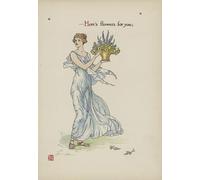 XcBAIHOUD Vintage Modern Artwork Classic Canvas Painting Flowers From Shakespeares Garden by Walter Crane Printed Paintings for Office Decor 60x90cm
