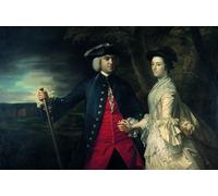XcBAIHOUD Vintage Modern Artwork Classic Canvas Painting Nd Earl of Egmont and His Second Wife Catherine by Joshua Reynolds Printed Paintings for Office Decor 60x90cm